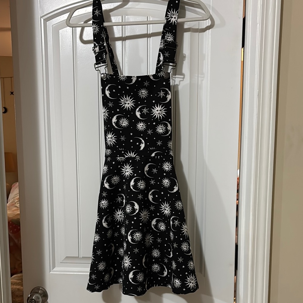 Black and White Celestial Mini Sundress